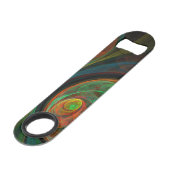 再生グリーン抽象芸術アート スピード栓抜き (正面アングル)