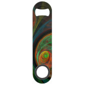 再生グリーン抽象芸術アート スピード栓抜き (裏面)