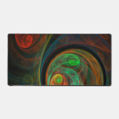 再生グリーン抽象芸術アート デスクマット (正面)