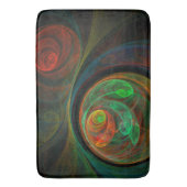 再生グリーン抽象芸術アート バスマット (正面縦)