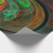 再生グリーン抽象芸術アート ラッピングペーパー (角)