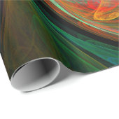 再生グリーン抽象芸術アート ラッピングペーパー (ロールコーナー)