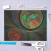 再生グリーン抽象芸術アート 薄葉紙 (クラフト)