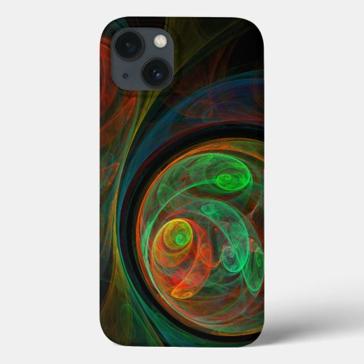 再生グリーン抽象芸術アート Case-Mate iPhoneケース (裏面)