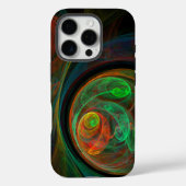 再生グリーン抽象芸術アート Case-Mate iPhoneケース (裏面)