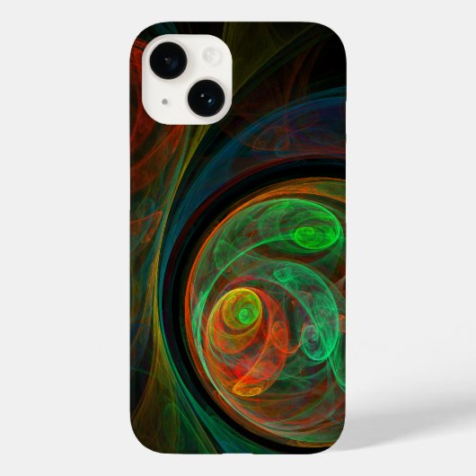 再生グリーン抽象芸術アート Case-Mate iPhoneケース (裏面)