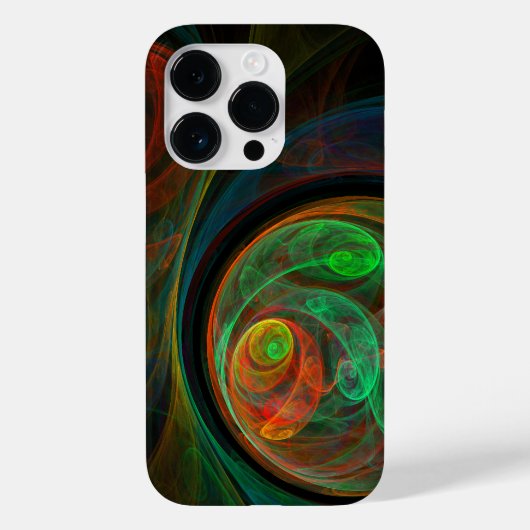 再生グリーン抽象芸術アート Case-Mate iPhoneケース (裏面)