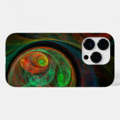 再生グリーン抽象芸術アート Case-Mate iPhoneケース (裏面 (横))