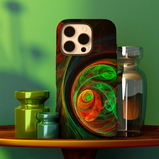 再生グリーン抽象芸術アート Case-Mate iPhoneケース