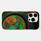 再生グリーン抽象芸術アート Case-Mate iPhoneケース (裏面 (横))