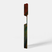 再生グリーン抽象芸術アート iPhoneケース (右側面)