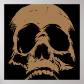 再生スカルヘッドアートリミックスクールプリントポスター ポスター (正面)