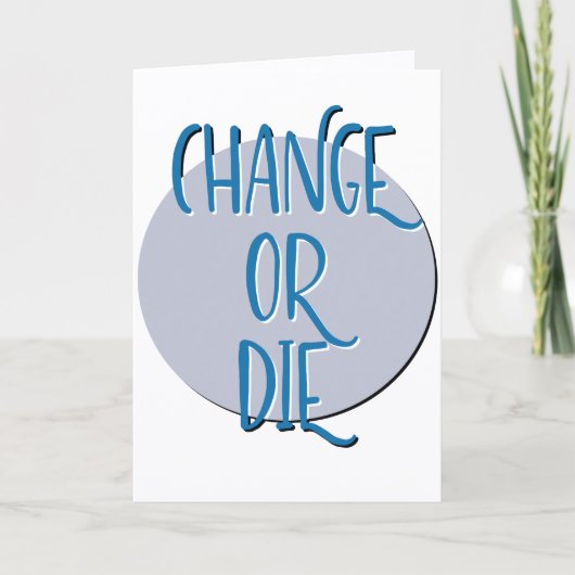 再生スローガンの記念日の変更または死亡 カード (正面)