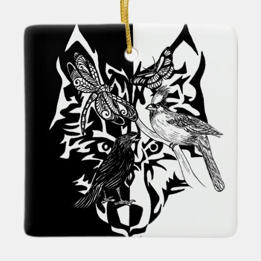 再生セラミックオーナメント用の動物ガイド セラミックオーナメント (正面)