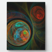 再生ブルー抽象芸術アートプラーク フォトプラーク (正面)