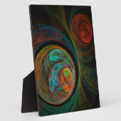 再生ブルー抽象芸術アートプラーク フォトプラーク (側面)