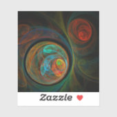 再生ブルー抽象芸術アート シール (シート)