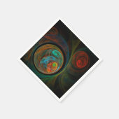 再生ブルー抽象芸術アート スタンダードカクテルナプキン (角)