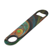 再生ブルー抽象芸術アート スピード栓抜き (正面アングル)