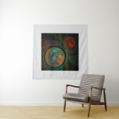 再生ブルー抽象芸術アート タペストリー (インサイチュ)