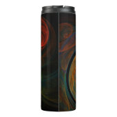 再生ブルー抽象芸術アート タンブラー (裏面)