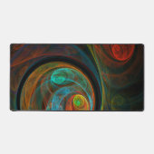 再生ブルー抽象芸術アート デスクマット (正面)