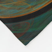 再生ブルー抽象芸術アート フリースブランケット (角)