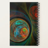 再生ブルー抽象芸術アート プランナー手帳 (裏面)