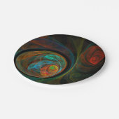 再生ブルー抽象芸術アート ペーパープレート (アングル)