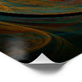 再生ブルー抽象芸術アート ポスター (コーナー)