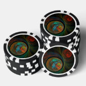 再生ブルー抽象芸術アート ポーカーチップ (積み重ね)