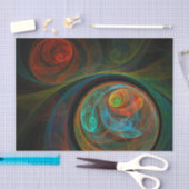 再生ブルー抽象芸術アート 薄葉紙 (クラフト)