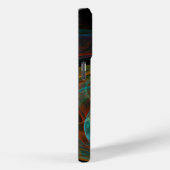再生ブルー抽象芸術アート Case-Mate iPhoneケース (裏面 / 右)