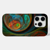 再生ブルー抽象芸術アート Case-Mate iPhoneケース (裏面 (横))
