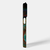 再生ブルー抽象芸術アート Case-Mate iPhoneケース (裏面 / 右)