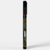 再生ブルー抽象芸術アート Case-Mate iPhoneケース (裏面 / 右)