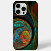 再生ブルー抽象芸術アート Case-Mate iPhoneケース (裏面)