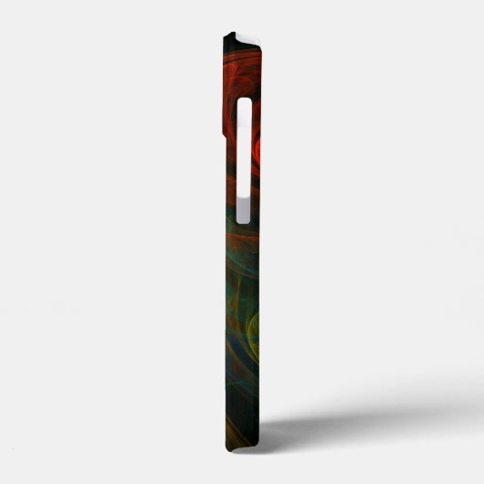 再生ブルー抽象芸術アート Case-Mate iPhoneケース (裏面 / 左)