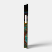 再生ブルー抽象芸術アート Case-Mate iPhoneケース (裏面 / 右)