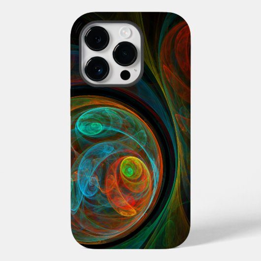 再生ブルー抽象芸術アート Case-Mate iPhoneケース (裏面)