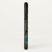 再生ブルー抽象芸術アート Case-Mate iPhoneケース (裏面/右)