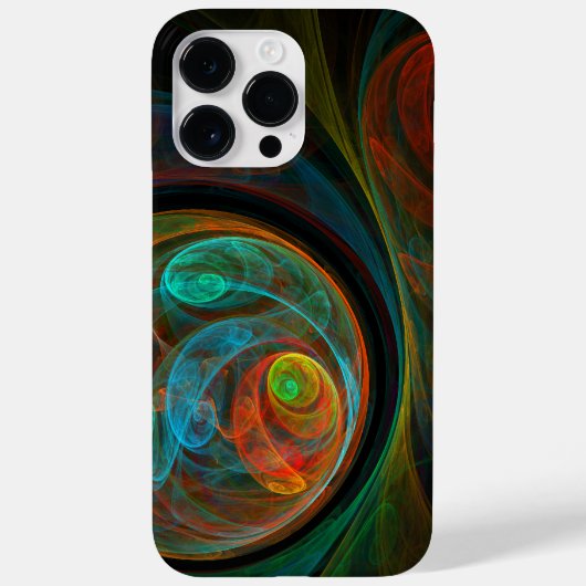 再生ブルー抽象芸術アート Case-Mate iPhoneケース (裏面)