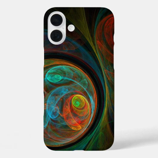 再生ブルー抽象芸術アート Case-Mate iPhoneケース (裏面)