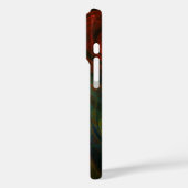 再生ブルー抽象芸術アート Case-Mate iPhoneケース (裏面 / 左)