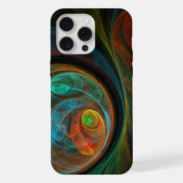 再生ブルー抽象芸術アート iPhone 15 PRO MAXケース