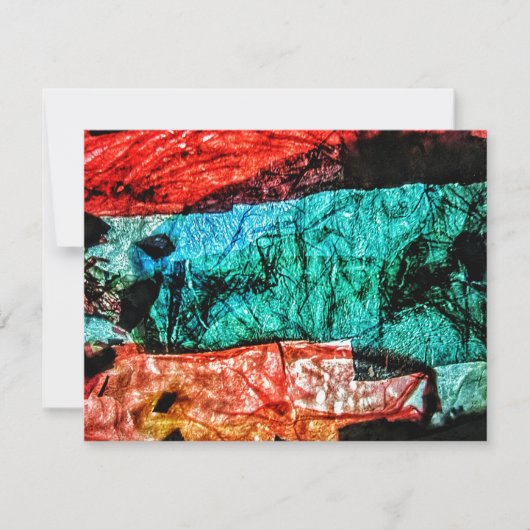 再生プラスチックのフォトストリップの抽象芸術招待 招待状 (正面)