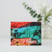 再生プラスチックのフォトストリップの抽象芸術招待 招待状 (スタンド正面)