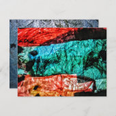 再生プラスチックのフォトストリップの抽象芸術招待 招待状 (正面/裏面)