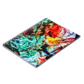 再生プラスチックプリントブルー抽象芸術 ノートブック (左側)