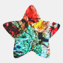 再生プラスチック抽象芸術ブルースターシール